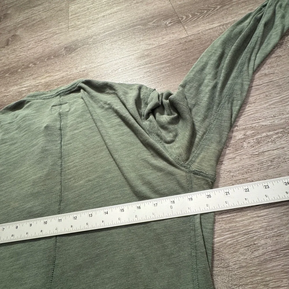Rag & Bone Henley Shirt Mens M Green Cotton Classic Slub Long Sleeve Lounge